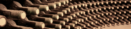 Wine Cellar with Aged Wine Bottles