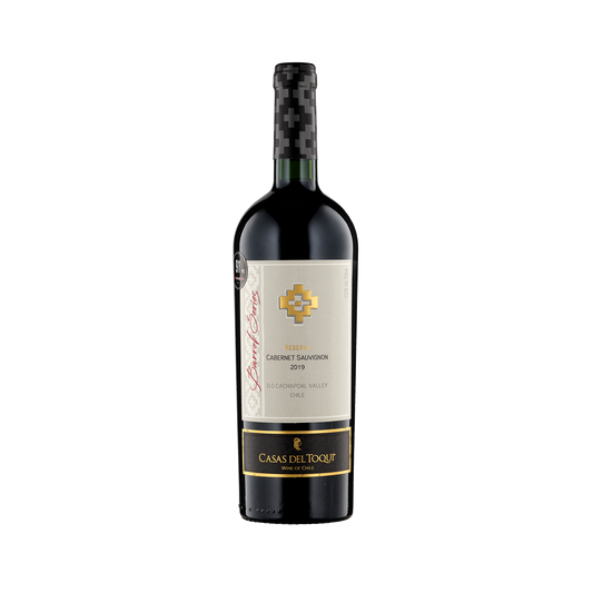 A bottle of Casas Del Toqui 2019 Cabernet Sauvignon Barrel Series