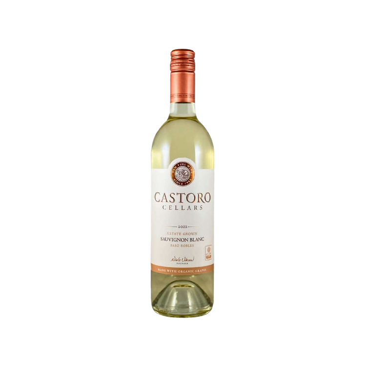 A bottle of Castoro Estate 2022 Sauvignon Blanc, Paso Robles