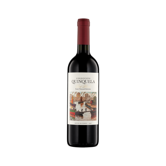A bottle of Coleccion QuinQuela 2018 Red Blend