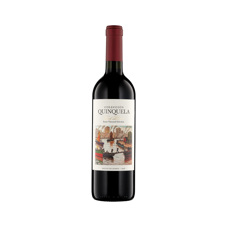 A bottle of Coleccion QuinQuela 2018 Red Blend