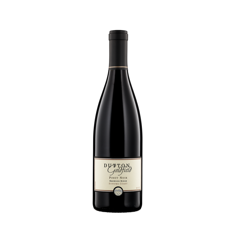 A bottle of Dutton-Goldfield 2017 Pinot Noir