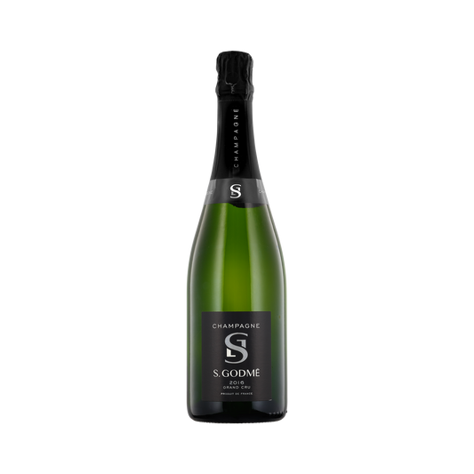 A bottle of Sabine Godme 2016 'Millesime' Brut Champagne, Grand Cru