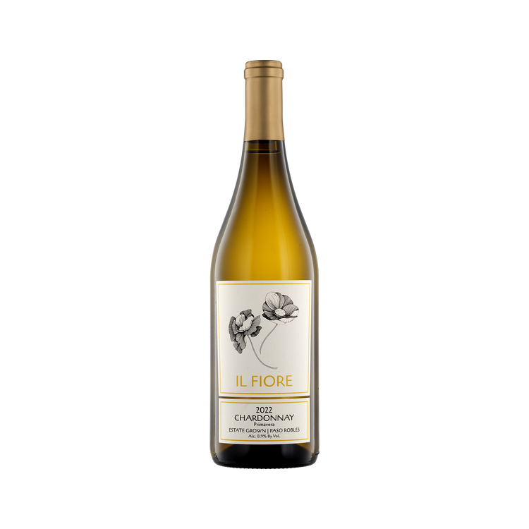 A bottle of Il Fiore Estate 2022 'Primavera' Chardonnay