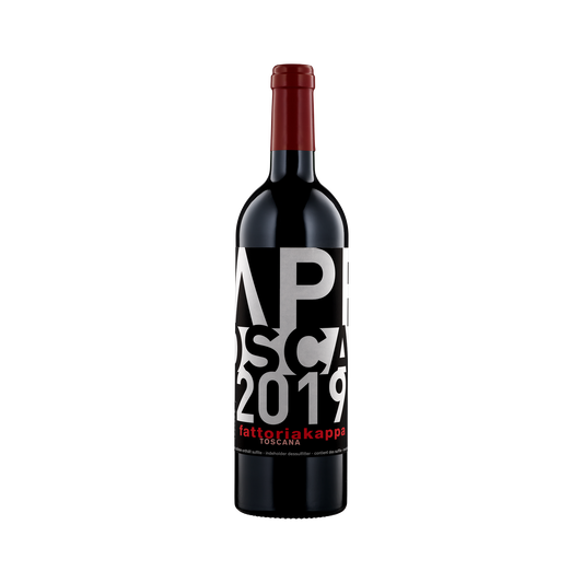 A bottle of Fattoria Kappa 2019 Toscana Rosso