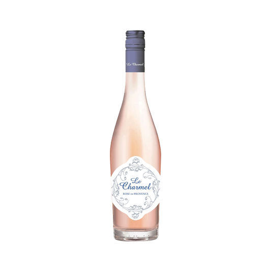 A bottle of Le Charmel 2021 Rose