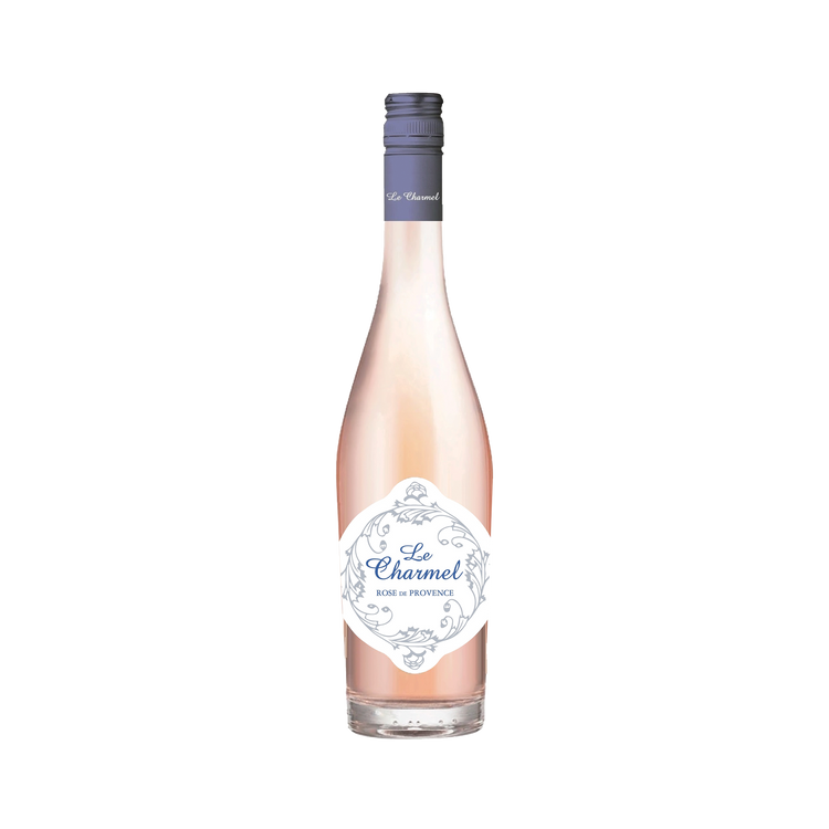 A bottle of Le Charmel 2021 Rose