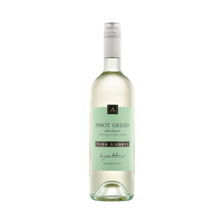 A bottle of Nino Ardevi 2021 Pinot Grigio