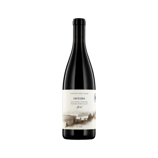 A bottle of Puppione Family Wines 2021 Syrah 'Intero'