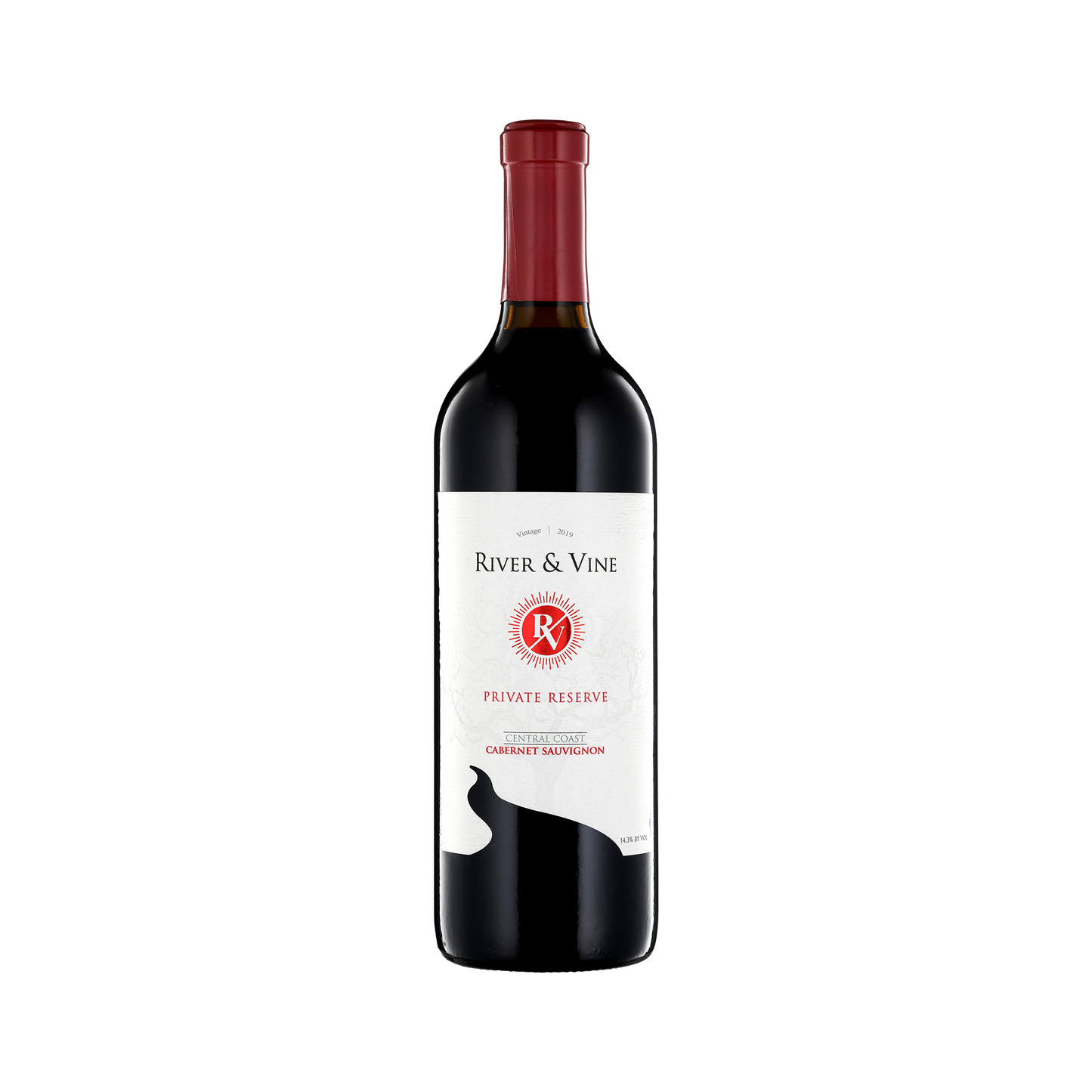 A bottle of River & Vine 2019 'Private Reserve' Cabernet Sauvignon