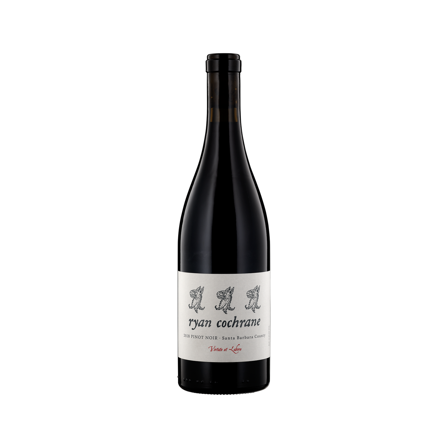 A bottle of Ryan Cochrane 2018 Pinot Noir - Santa Barbara County