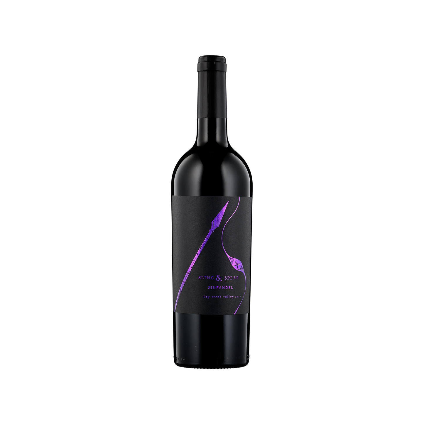 A bottle of Sling & Spear 2017 Zinfandel
