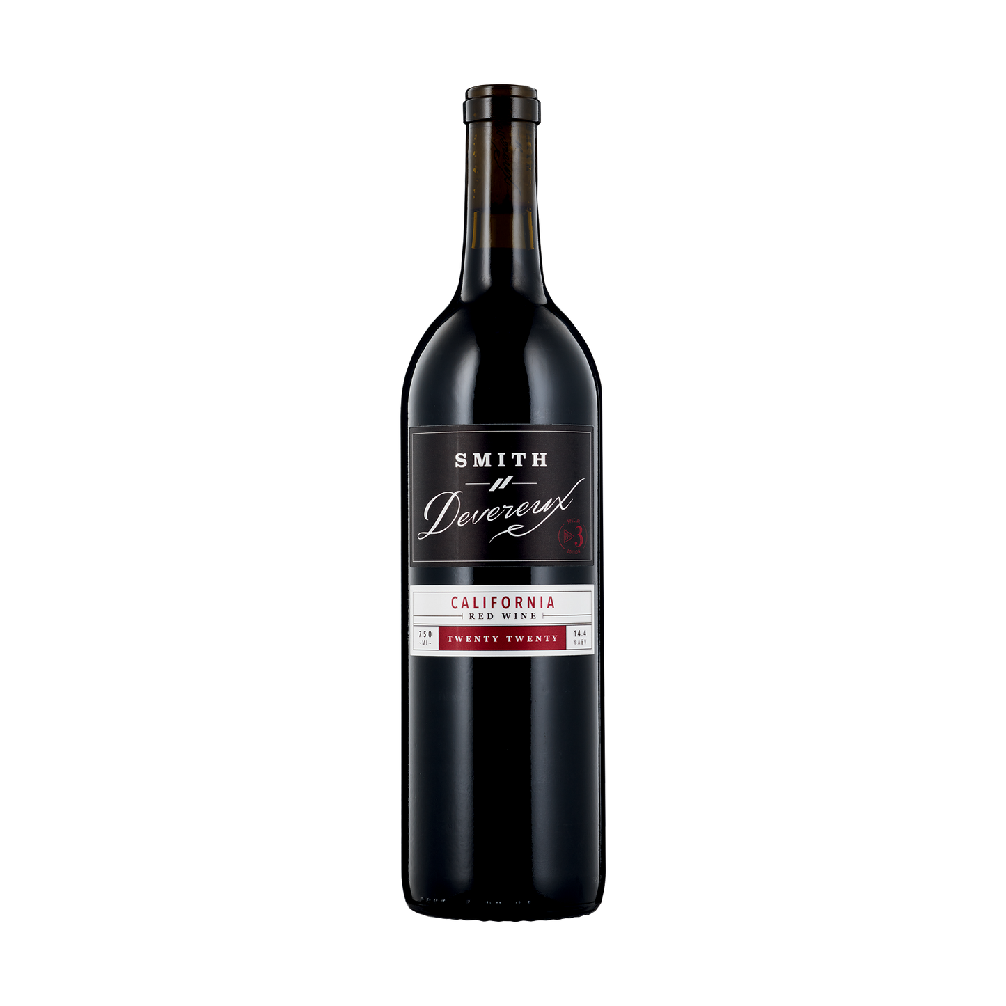 A bottle of Smith-Devereux 2020 No. 3 Red Blend