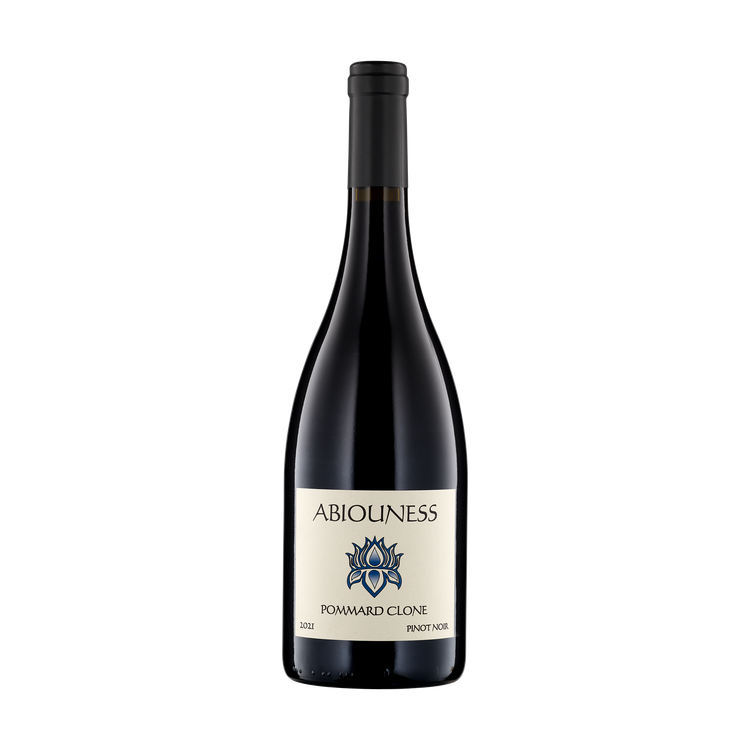 A bottle of Abiouness 2021 Pinot Noir