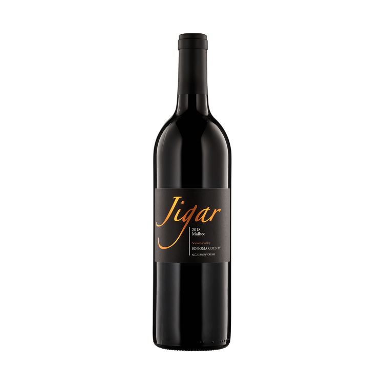 A bottle of Jigar Wines 2018 Malbec