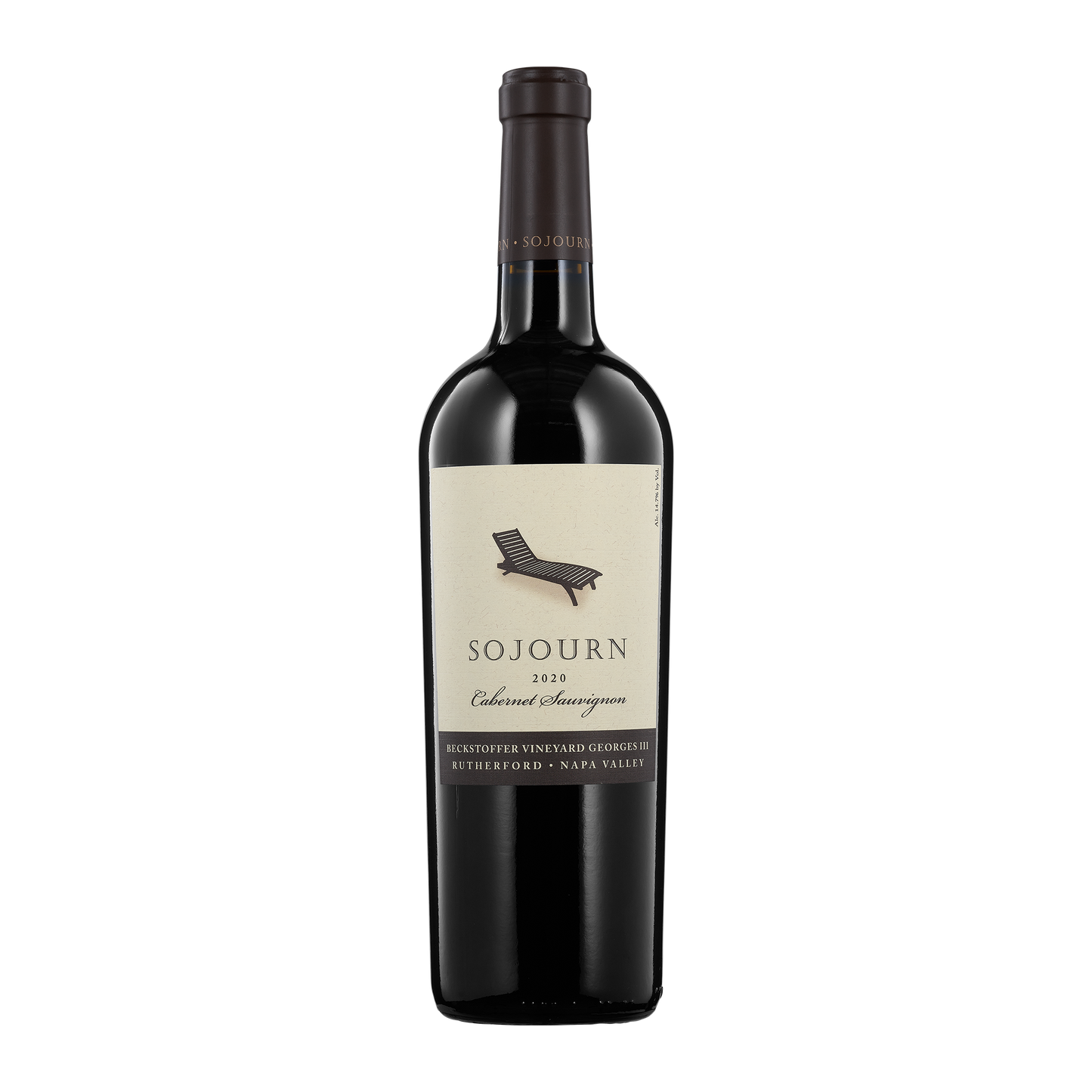 A bottle of Sojourn Cellars 2020 Cabernet Sauvignon Beckstoffer Vineyard