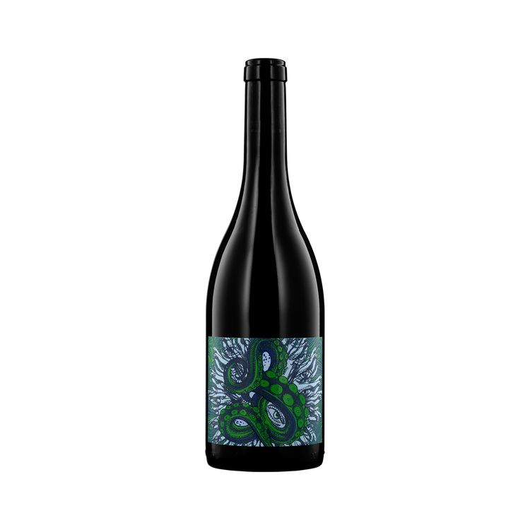 A bottle of Bushong 2020 Red Blend