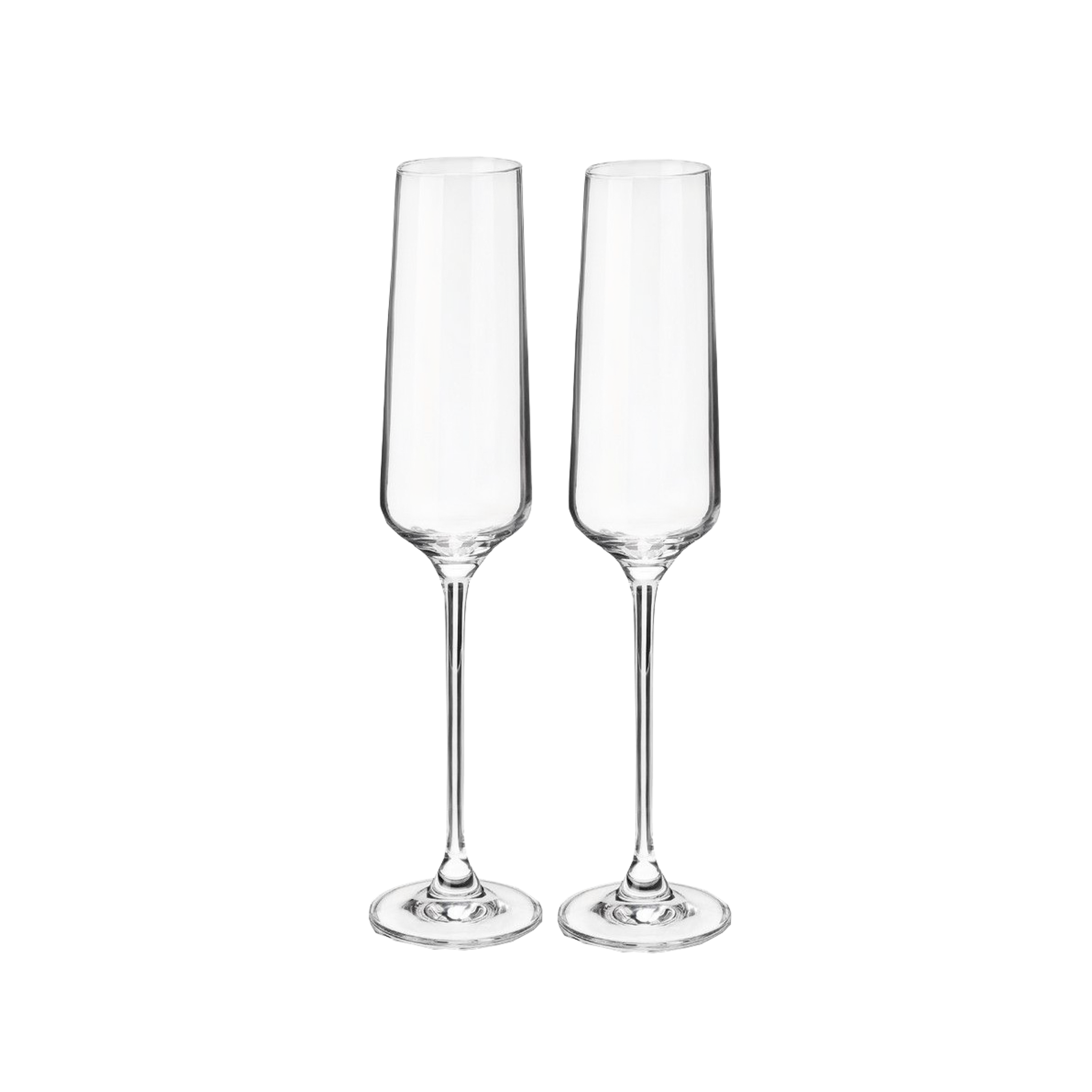 2 Crystal Champagne Flutes Gold Medal Wine Club 9074