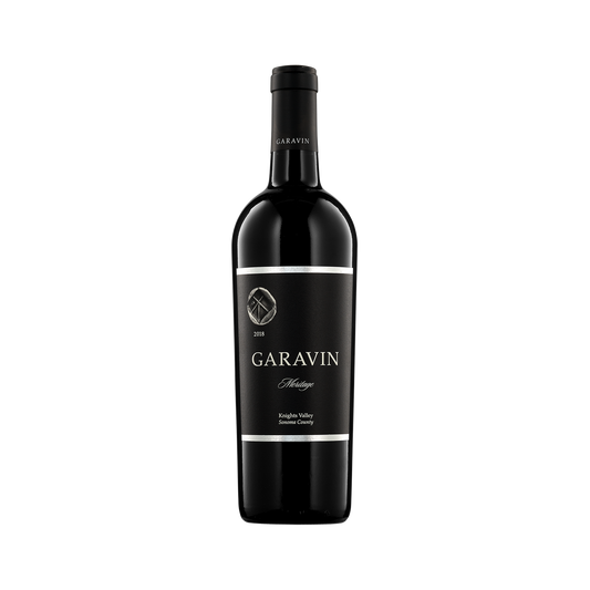 A bottle of Garavin 2018 Meritage
