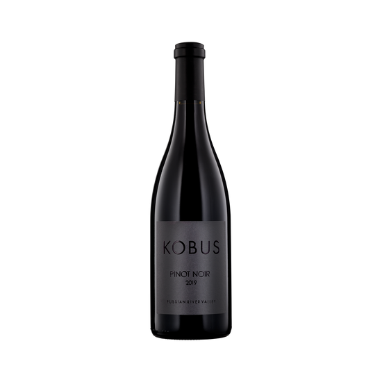 A bottle of Kobus 2019 Pinot Noir