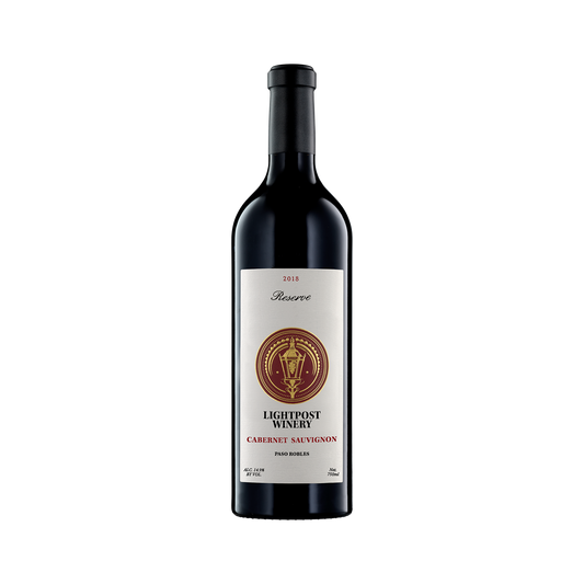 A bottle of Lightpost 2018 Cabernet Sauvignon Reserve