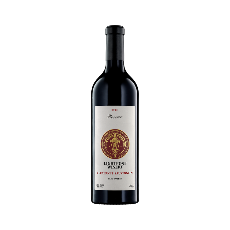 A bottle of Lightpost 2018 Cabernet Sauvignon Reserve