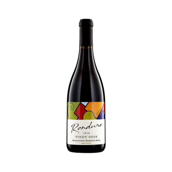 A bottle of Rondure Wines 2019 Pinot Noir