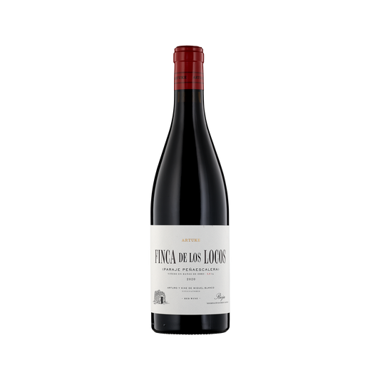 A bottle of Bodegas Artuke 2020 'Finca de los Locas' Red Blend