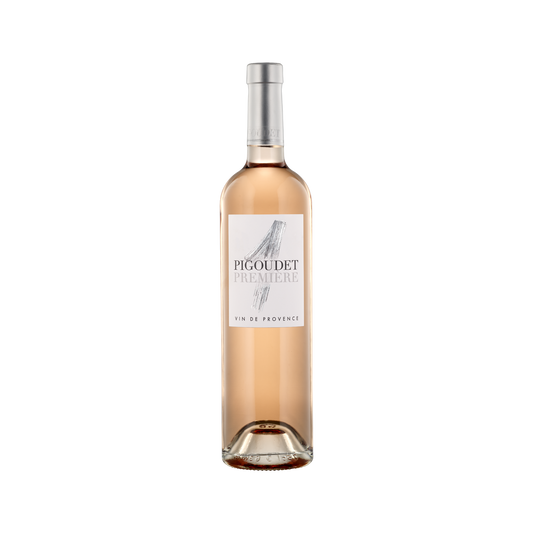 A bottle of Chateau Pigoudet 2022 Première Rosé