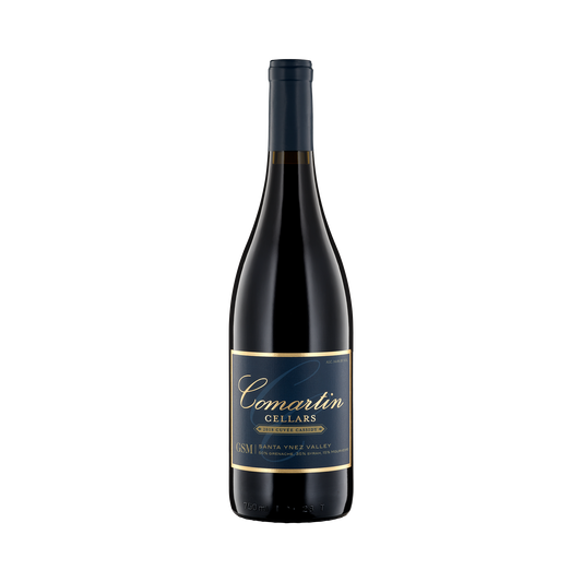 A bottle of Comartin Cellars 2018 GSM 'Cuvee Cassidy'