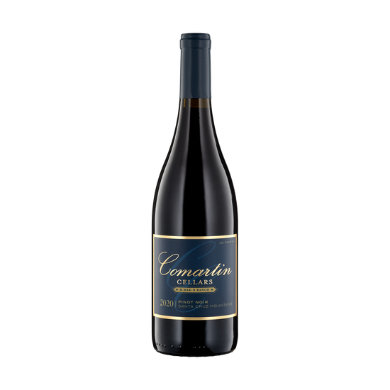 A bottle of Comartin Cellars 2020 Pinot Noir R-Bar-R Ranch