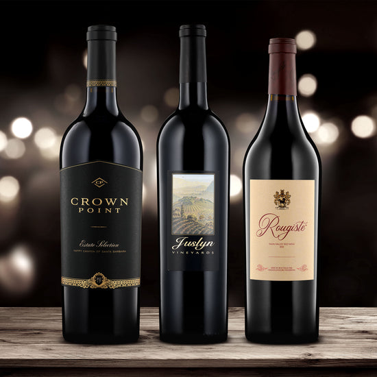 Diamond Wine Club collection with luxury wine bottles