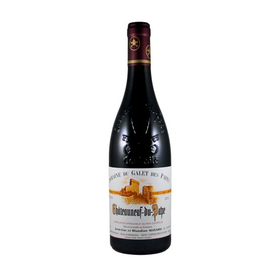 A bottle of Domaine du Galet des Papes 2019 Chateauneuf du Pape