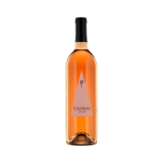 A bottle of Fulcrum Wines 2021 Dry Rosé