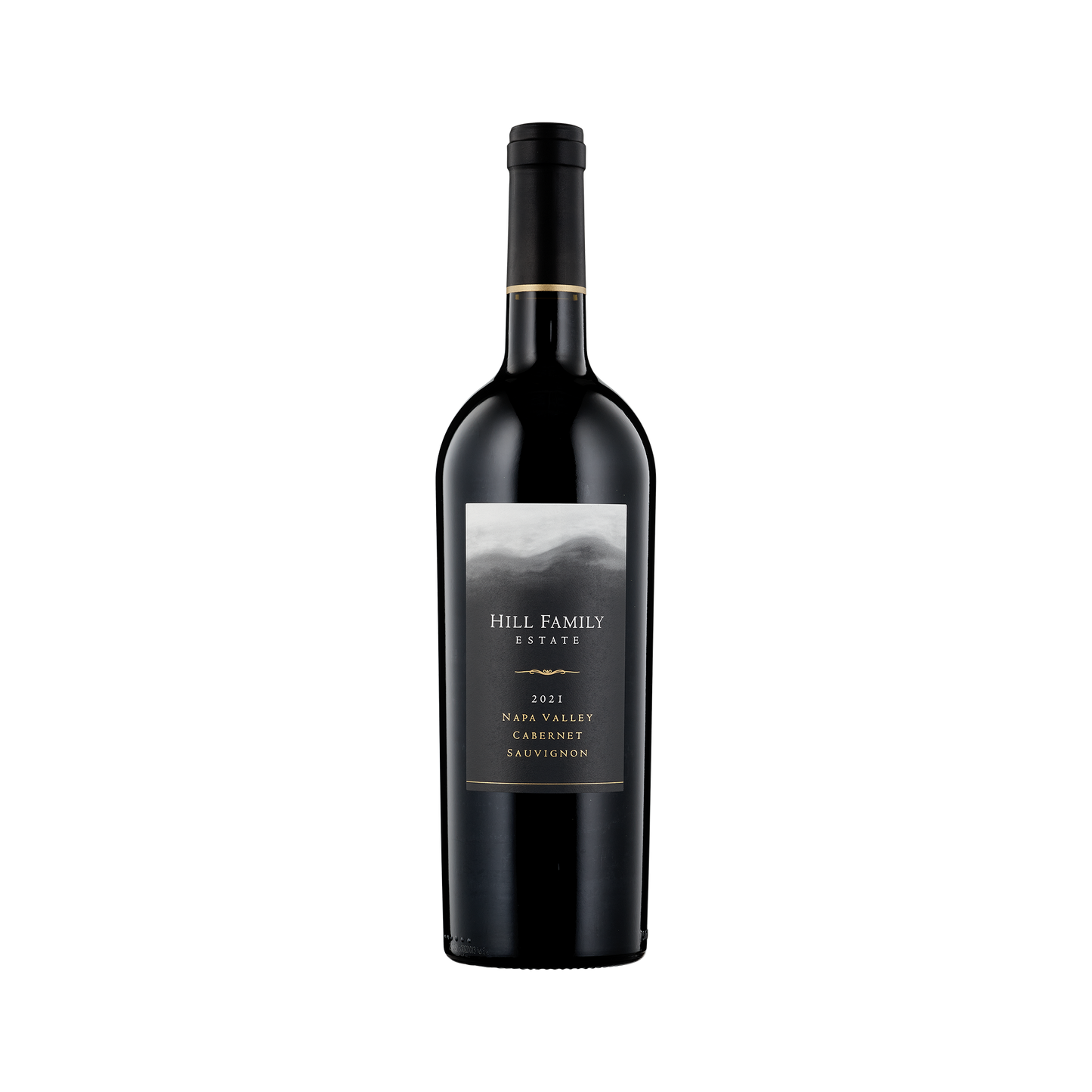 A bottle of Hill Family Estate 2021 Cabernet Sauvignon