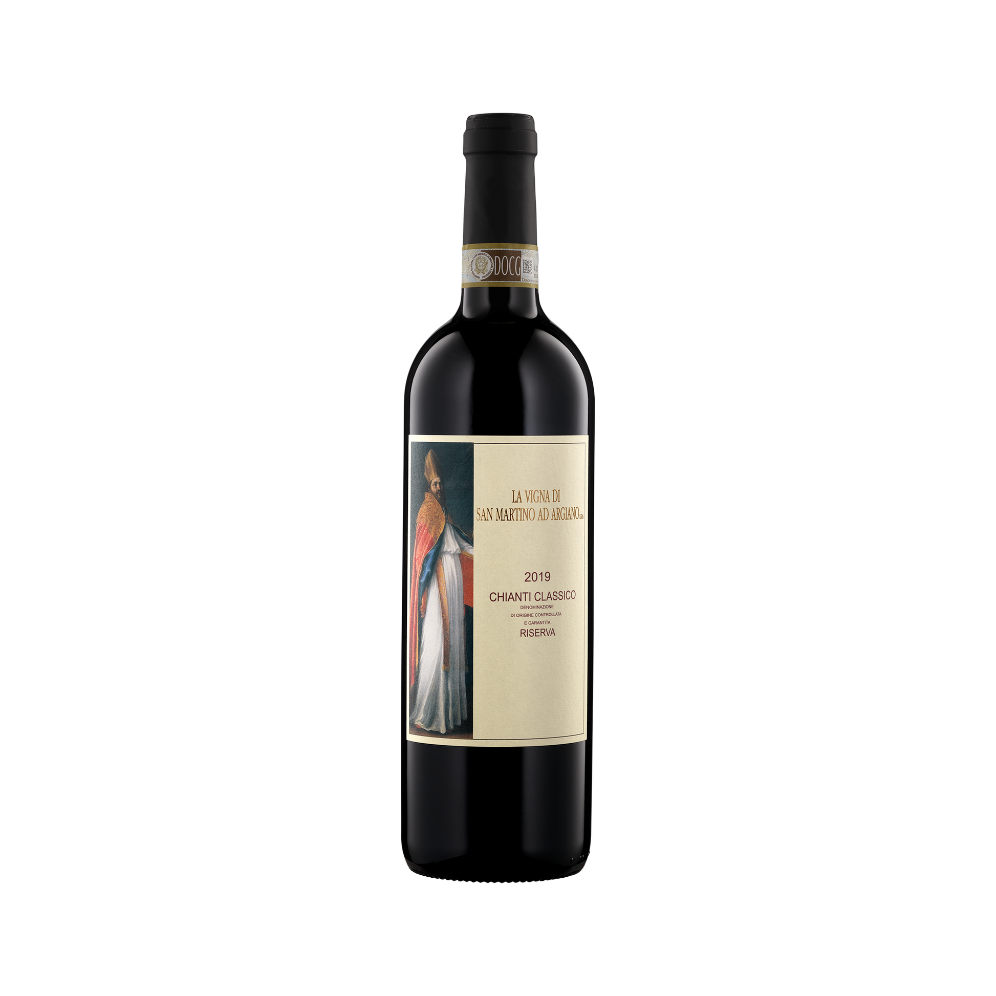 A bottle of La Vigna 2019 Chianti
