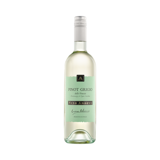 A bottle of Nino Ardevi 2021 Pinot Grigio