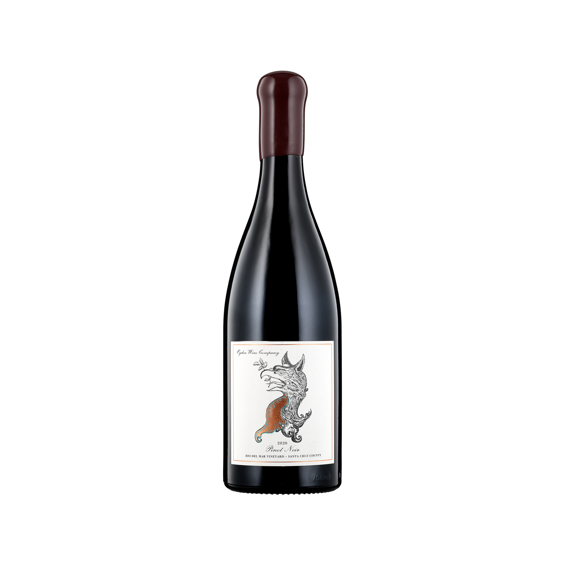 A bottle of Ogden Wine Company 2020 Pinot Noir