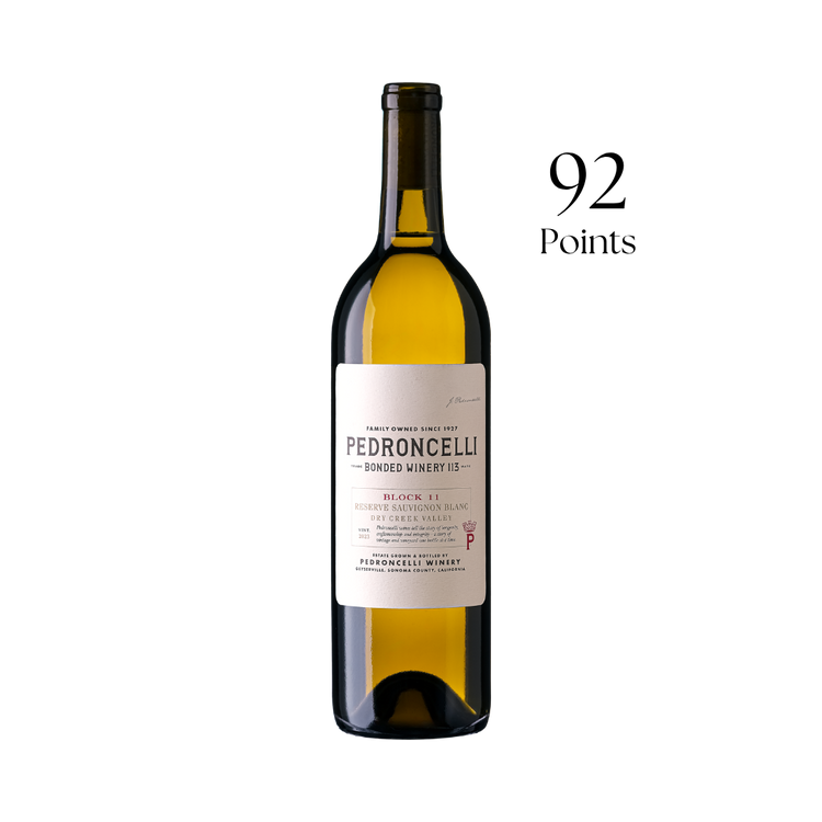 Pedroncelli Winery Block 11 Reserve Sauvignon Blanc Dry Creek Valley Sonoma County CA 2023