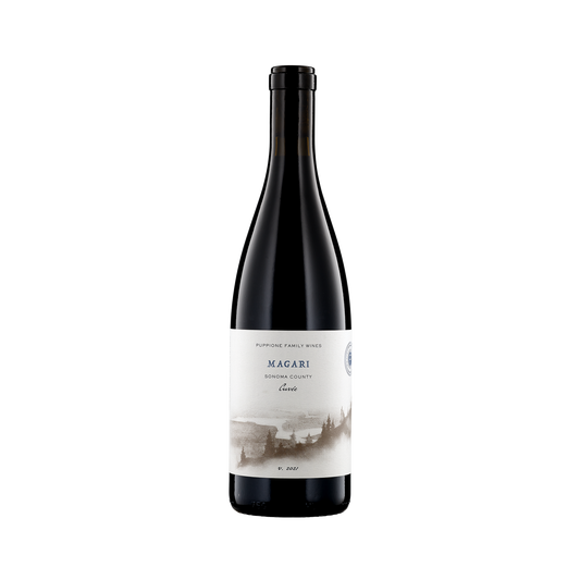 A bottle of Puppione Family Wines 2021 'Magari' Red Blend