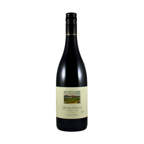 A bottle of Quails' Gate 2019 Pinot Noir, Okagnagan Valley