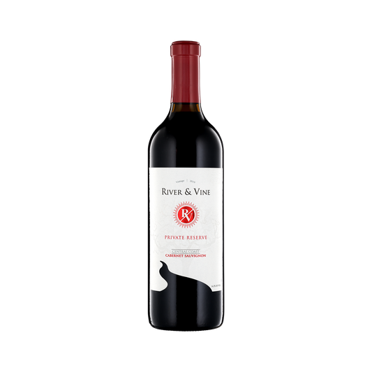 A bottle of River & Vine 2019 'Private Reserve' Cabernet Sauvignon