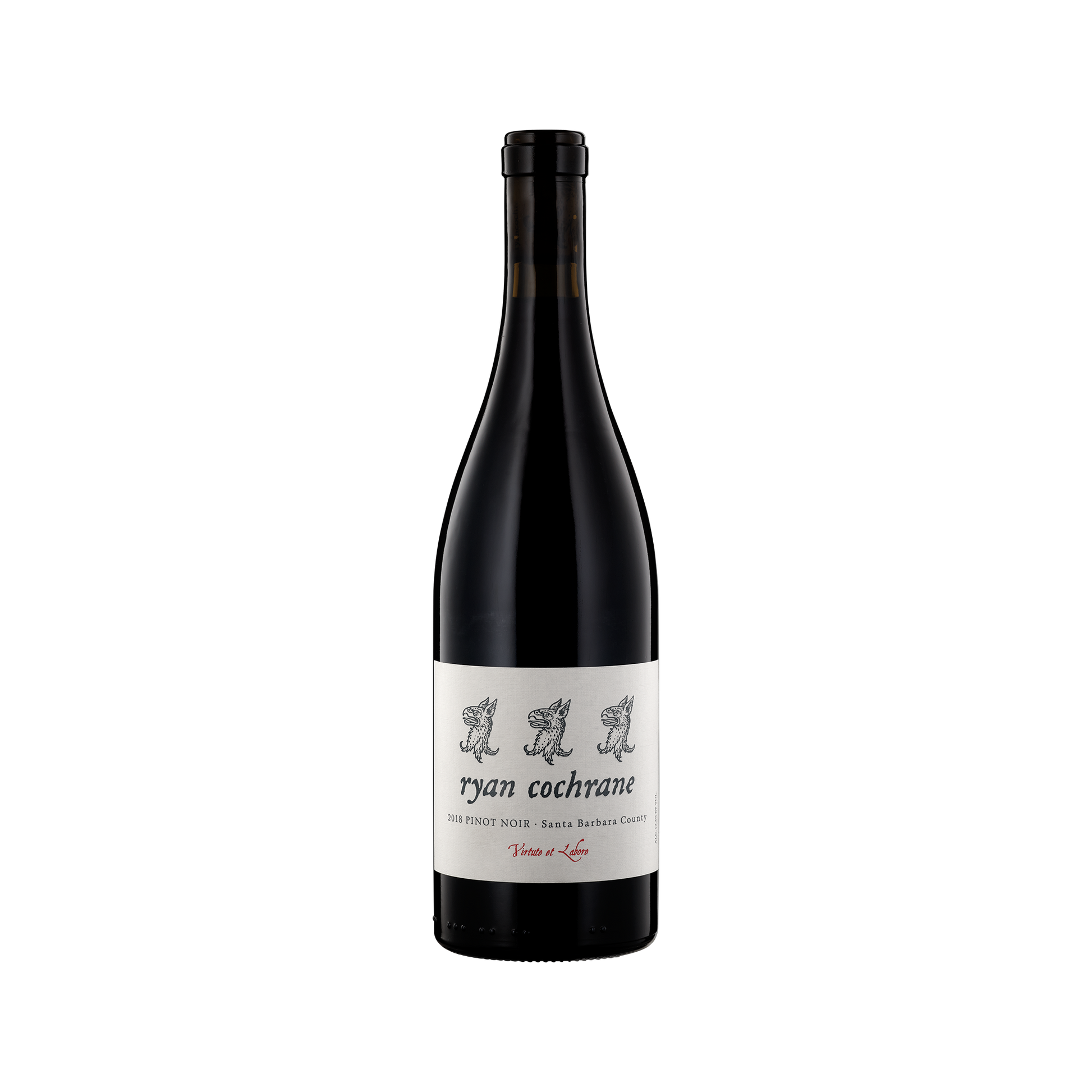 A bottle of Ryan Cochrane 2018 Pinot Noir - Santa Barbara County
