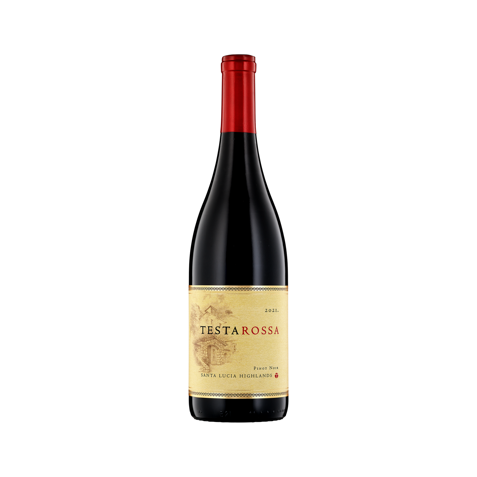 A bottle of Testarossa 2021 Pinot Noir, Santa Lucia Highlands