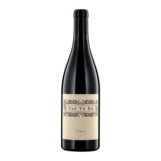A bottle of Tru Win Co 2019 Syrah Tru Tu Ru