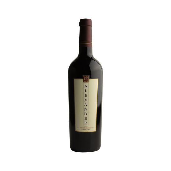 A bottle of Volker Eisele Family Estate 2014 Cabernet Sauvignon Alexander