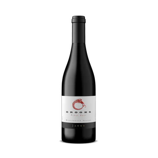 A bottle of Brooks 2018 'Janus' Pinot Noir, Willamette Valley
