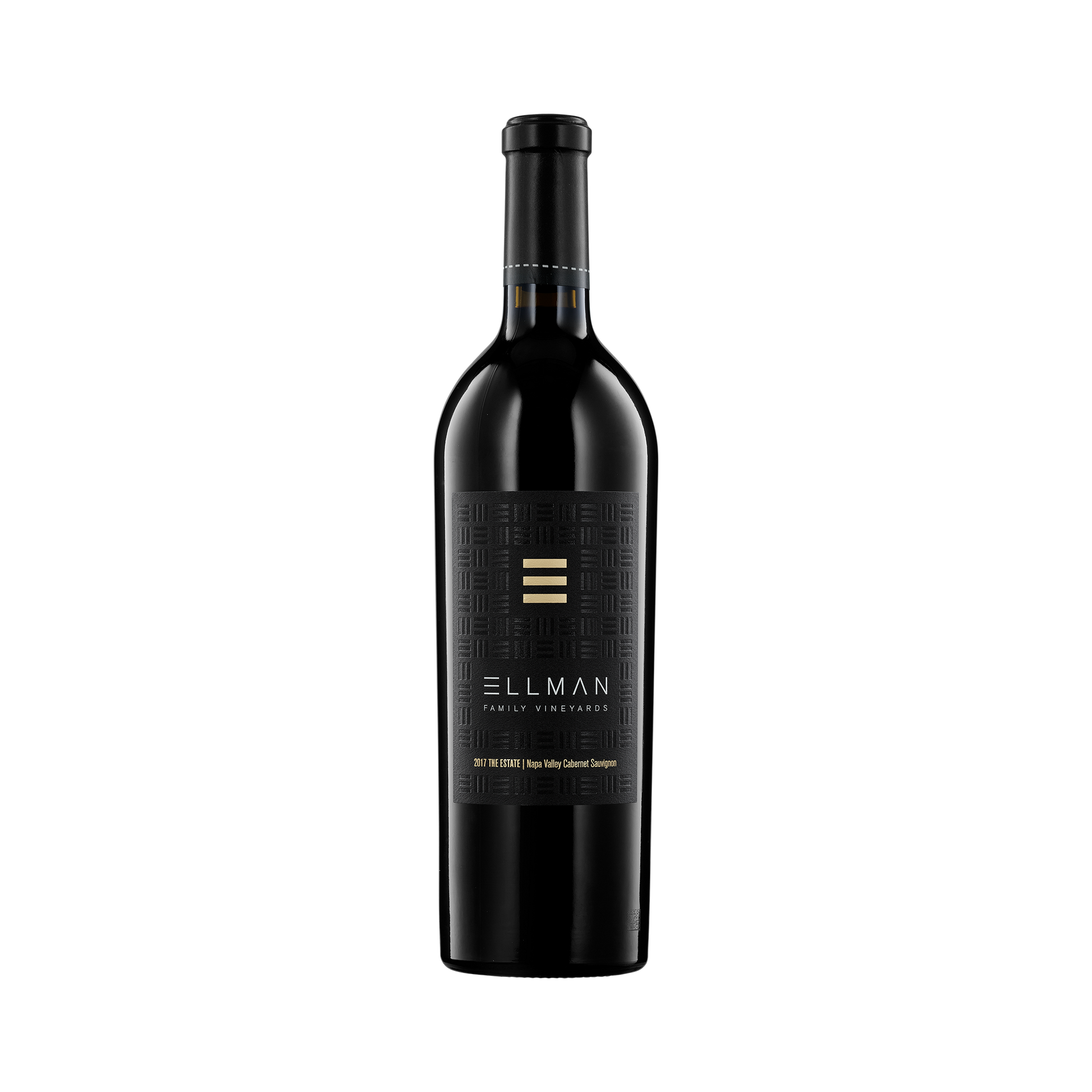 A bottle of Ellman Family Vineyards 2017 Cabernet Sauvignon Jemma