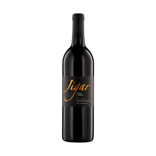 A bottle of Jigar Wines 2018 Malbec