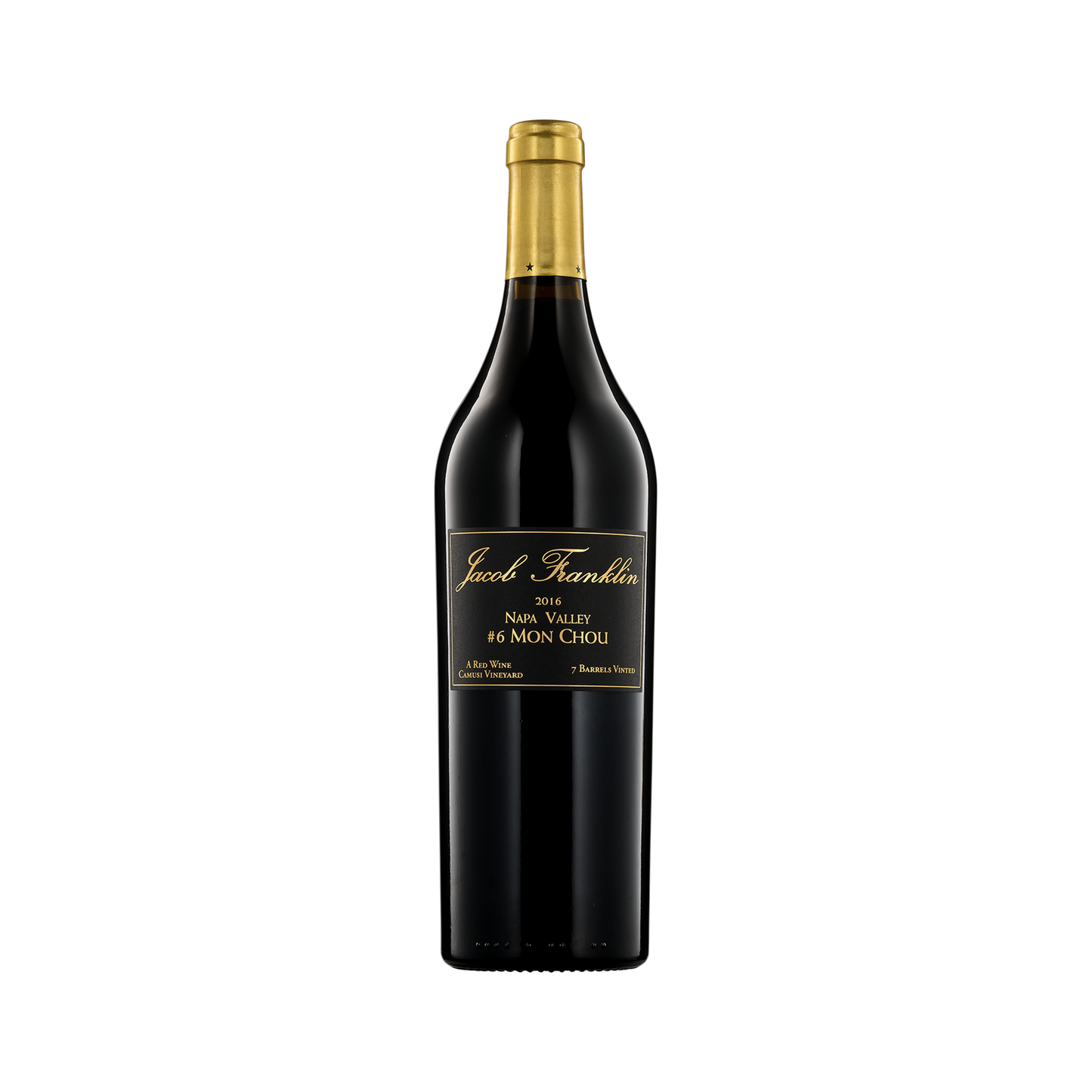 A bottle of Jacob Franklin Wines 2016 Bordeaux Rouge